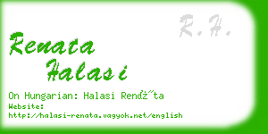renata halasi business card